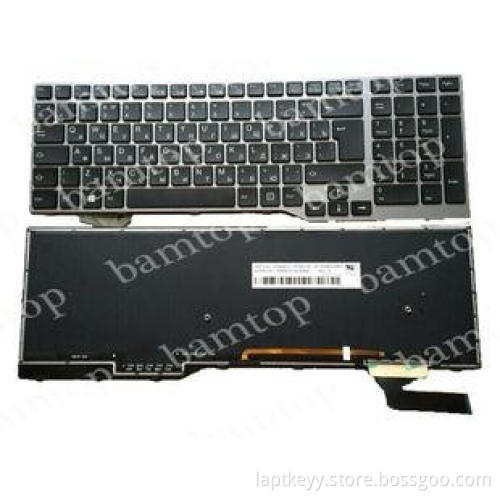 Backlight Russian Language Keyboard Fujitsu Lifebook E753 W